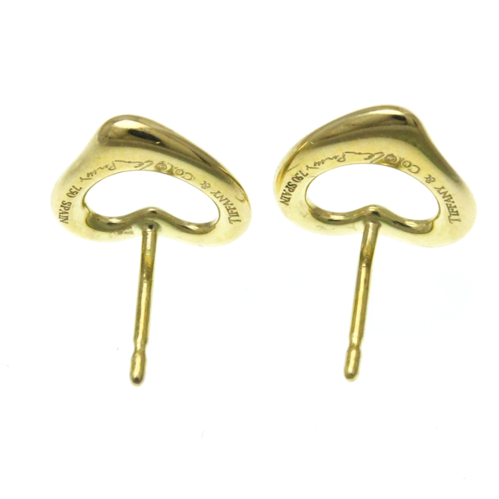 Tiffany Open Heart No Stone Yellow Gold (18K) Stud Earrings Gold - Picture 9 of 11